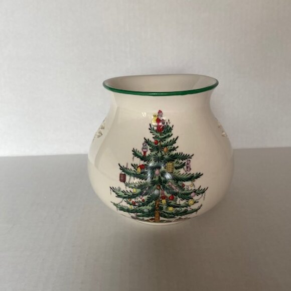 Spode Ceramic Wax warmer/ Wax and essential oil burner. Christmas Tree line. - Picture 2 of 12